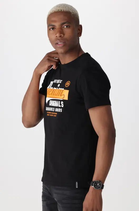 Stowe Tee _ 140582 _ Black sold by Dunns product image thumbnail 2