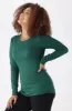 Cleo Crew Neck Tee _ 148951 _ Green sold by Dunns