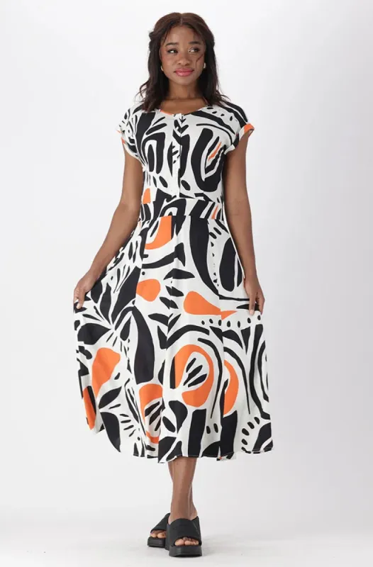 Alison Button Down Printed Dress _ 151287 _ Multi sold by Dunns