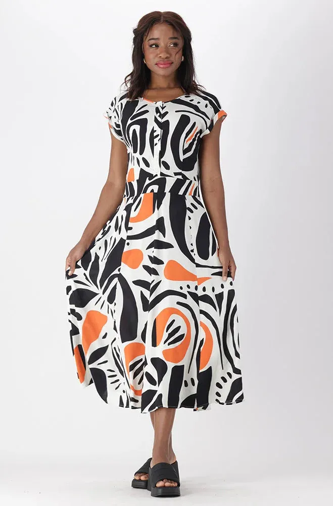 Alison Button Down Printed Dress _ 151287 _ Multi sold by Dunns