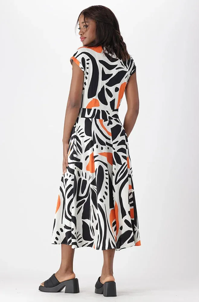 Alison Button Down Printed Dress _ 151287 _ Multi sold by Dunns product image thumbnail 3