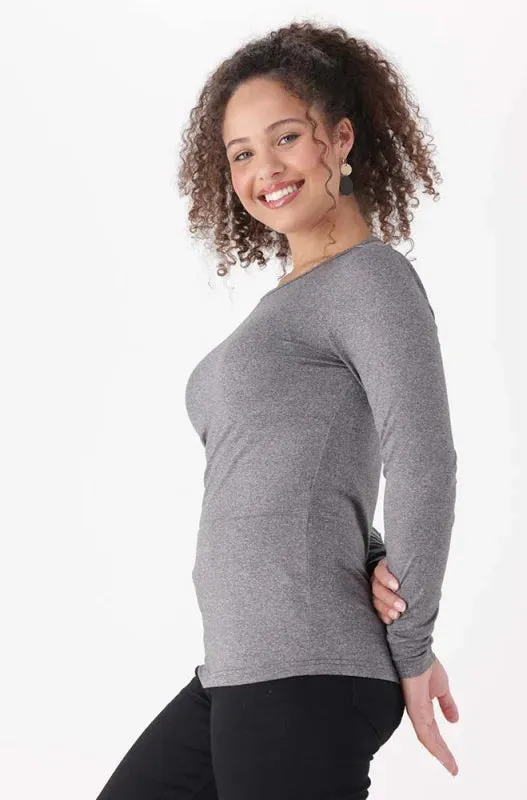 Cleo Crew Neck Tee _ 149084 _ Charcoal Mel sold by Dunns product image thumbnail 2