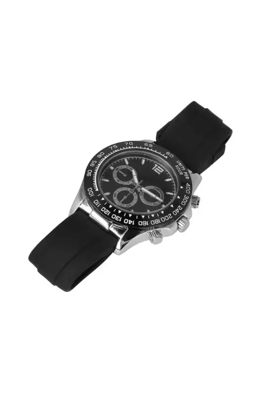 Rico Silicone Strap Silver And Black Watch _ 145904 _ Black sold by Dunns product image thumbnail 2