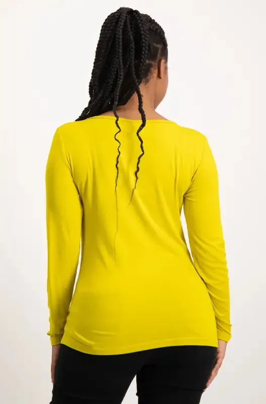 Vayla V Neck Tee _ 136520 _ Yellow sold by Dunns product image thumbnail 3