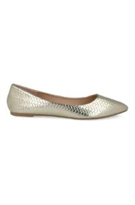 Polena Pointy Pump _ 143580 _ Gold sold by Dunns