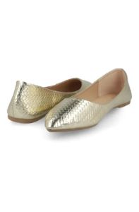 Polena Pointy Pump _ 143580 _ Gold sold by Dunns