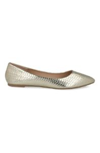Polena Pointy Pump _ 143580 _ Gold sold by Dunns