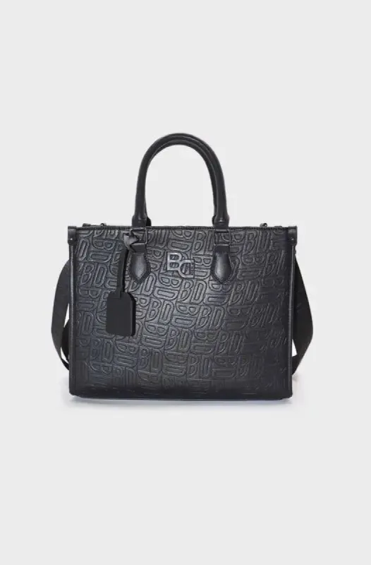 Maddie Embossed Handbag _ 147739 _ Black sold by Dunns