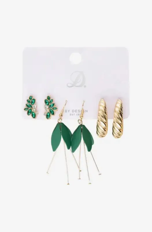 Mickey 3 Pack Earrings _ 148667 _ Gold sold by Dunns