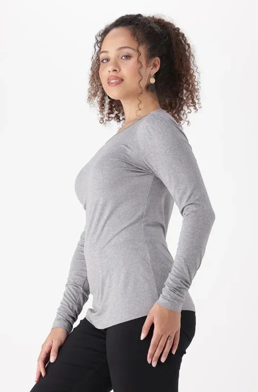 Cleo Crew Neck Tee _ 149101 _ Grey Mel sold by Dunns product image thumbnail 2