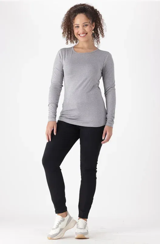 Cleo Crew Neck Tee _ 149101 _ Grey Mel sold by Dunns product image thumbnail 4