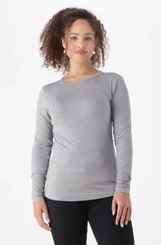 Cleo Crew Neck Tee _ 149101 _ Grey Mel sold by Dunns