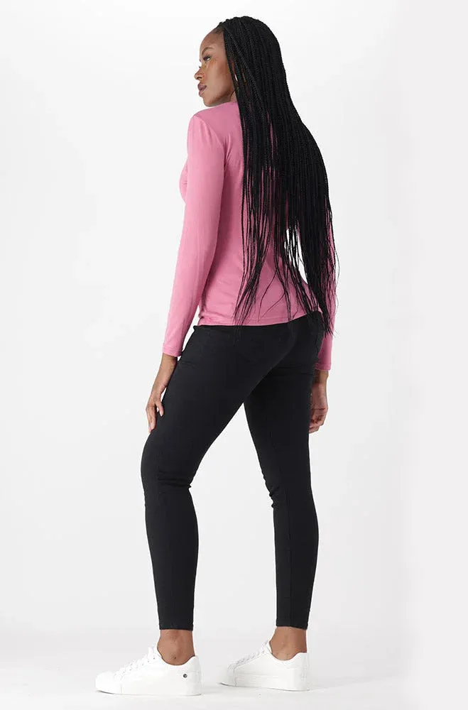 Vayla V Neck Tee _ 148947 _ Pink sold by Dunns product image thumbnail 5