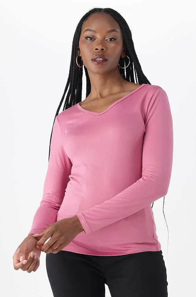 Vayla V Neck Tee _ 148947 _ Pink sold by Dunns