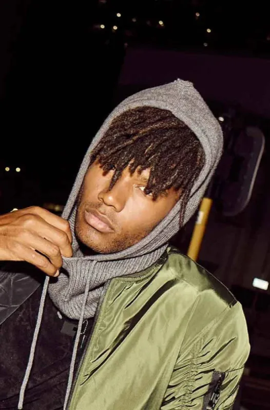 Terrell Balaclava _ 148020 _ Grey Mel sold by Dunns