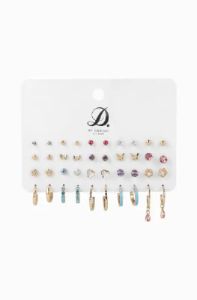 Becky 20 Pack Earrings _ 145925 _ Gold sold by Dunns