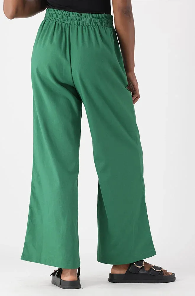Kate Linen Blend Wide Leg Pant _ 152485 _ Green sold by Dunns product image thumbnail 4