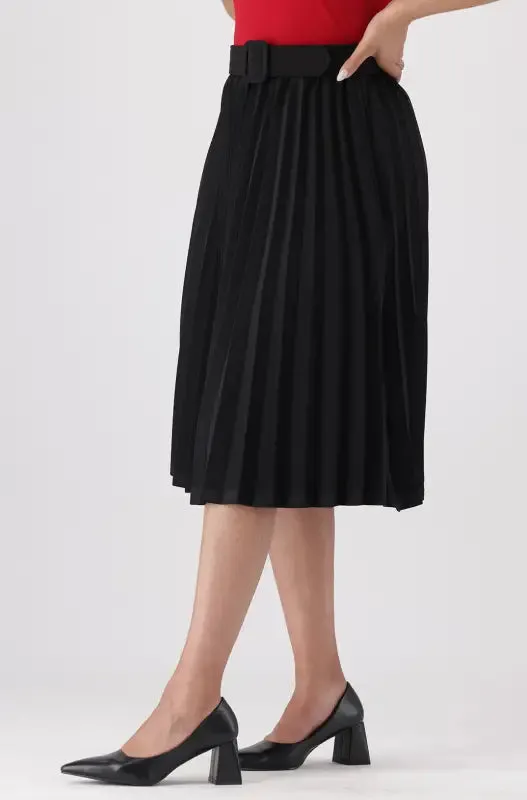 Emilia Pleated Midi Skirt _ 147868 _ Black sold by Dunns product image thumbnail 2