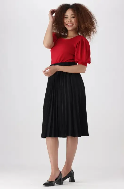 Emilia Pleated Midi Skirt _ 147868 _ Black sold by Dunns product image thumbnail 5