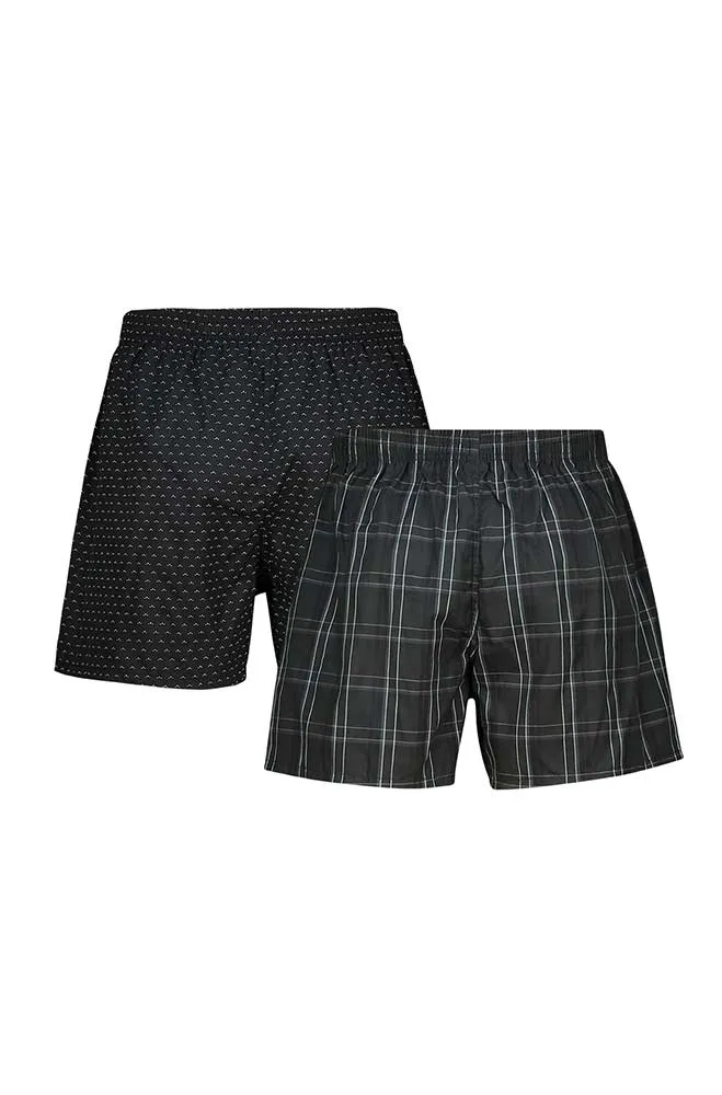 Edgar Woven Boxers 2pk _ 150741 _ Black sold by Dunns product image thumbnail 2