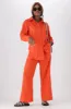 Kate Linen Blend Wide Leg Pants _ 150220 _ Orange sold by Dunns