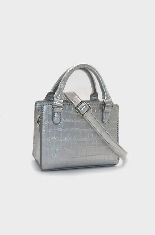 Tina Mini Stud Bag _ 147015 _ Silver sold by Dunns product image thumbnail 2