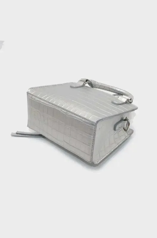 Tina Mini Stud Bag _ 147015 _ Silver sold by Dunns product image thumbnail 3