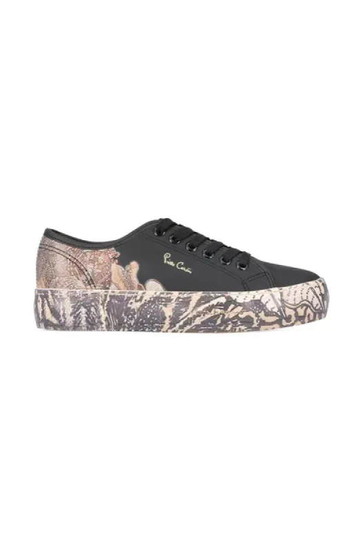 Pierre Cardin Florally Sneaker _ 149065 _ Black sold by Dunns