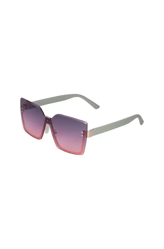 Janine Square Frame Sunglasses _ 143304 _ Green sold by Dunns product image thumbnail 2
