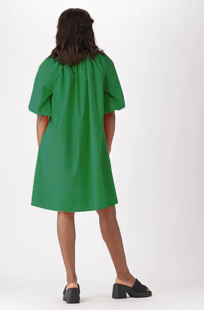 Kiara Poplin Puff Sleeve Dress _ 151303 _ Green sold by Dunns product image thumbnail 5