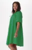 Kiara Poplin Puff Sleeve Dress _ 151303 _ Green sold by Dunns
