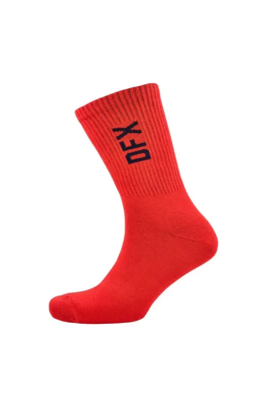 Oakes Dfx Single Socks _ 146632 _ Red sold by Dunns