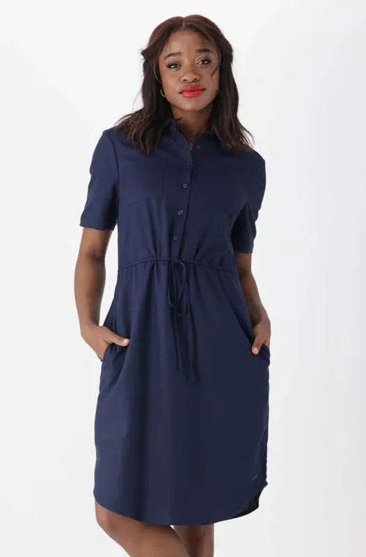 Gia Shirt Dress _ 151278 _ Navy sold by Dunns