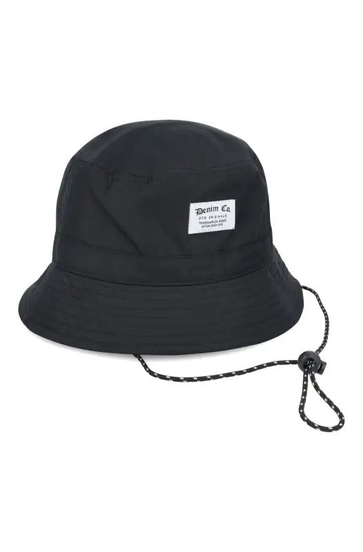 Greyson Coated Denim Tie Bucket Hat _ 141389 _ Black sold by Dunns product image thumbnail 2