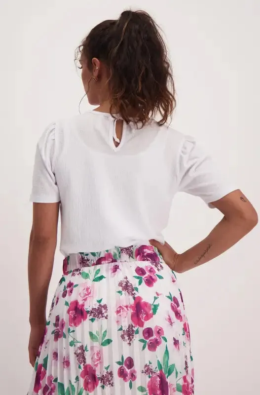 Annette Textured Puff Sleeve Top _ 140300 _ White sold by Dunns product image thumbnail 3