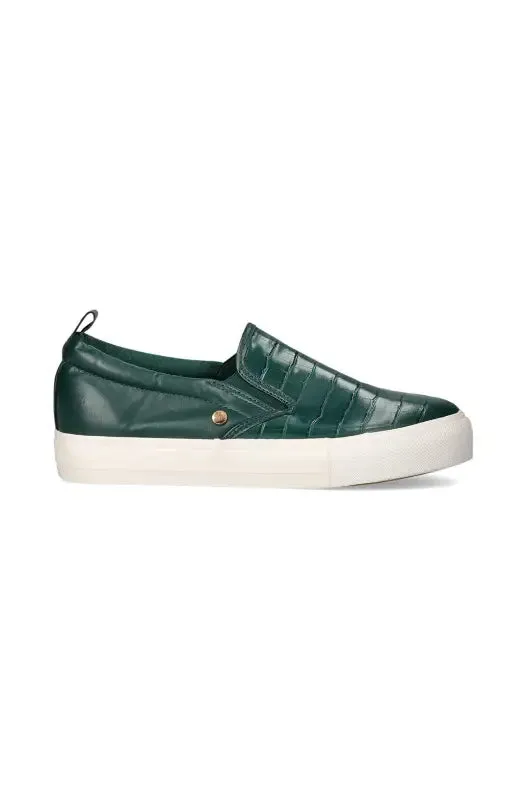 Jemima Gusset Slip On _ 137464 _ Emerald sold by Dunns