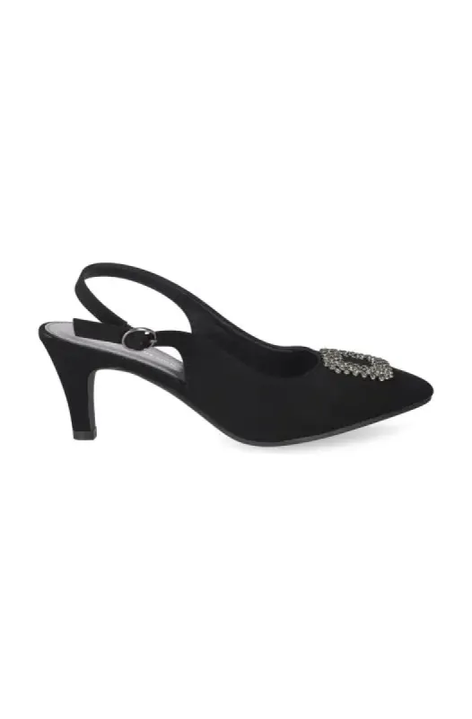 Alexandrina Sling Back Shoe _ 144102 _ Black sold by Dunns