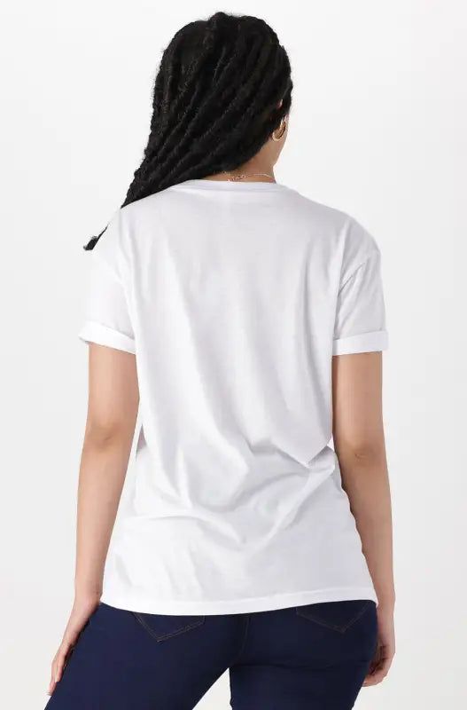 Jade Graphic Print Boyfriend Tee _ 142348 _ White sold by Dunns product image thumbnail 3
