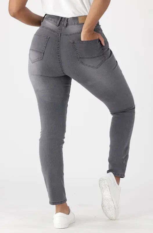 Lara High Rise Rip And Repair Skinny _ 142233 _ Grey Wash sold by Dunns product image thumbnail 2