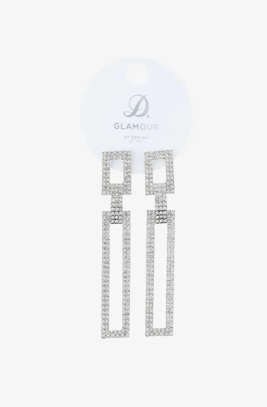 Carle Square Drop Earrings _ 151433 _ Silver sold by Dunns