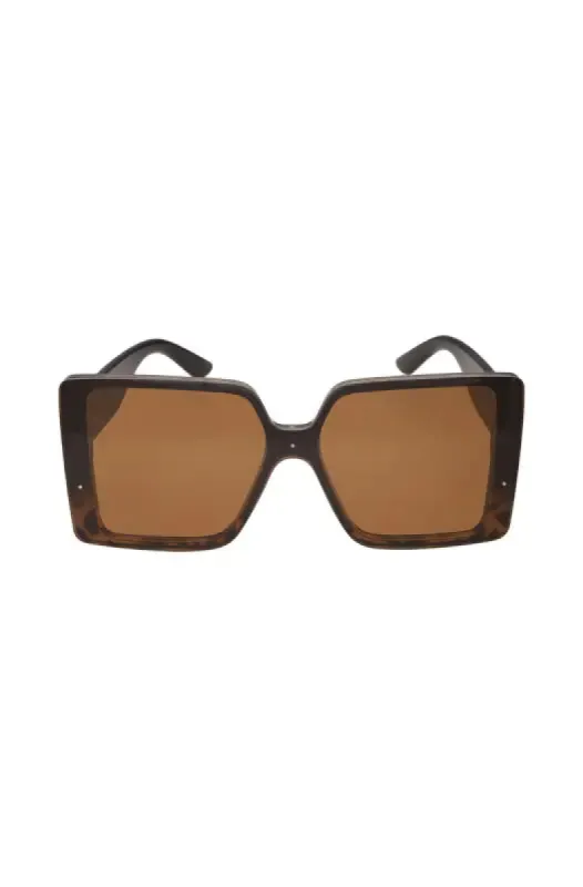 Heather Large Frame Square Sunglasses _ 146973 _ Brown sold by Dunns