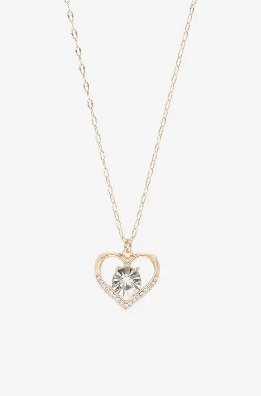 Maggie Heart Pendant Necklace _ 147897 _ Gold sold by Dunns