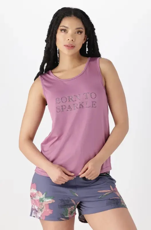 Kina Floral Sleep Set _ 143473 _ Purple sold by Dunns