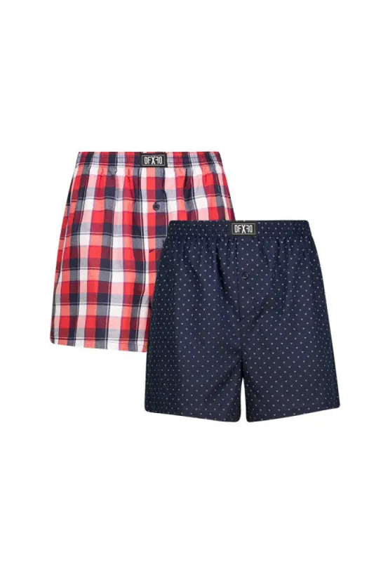 Ace Woven Boxers - 2 Pack _ 117737 _ Red sold by Dunns