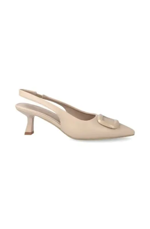 Anemone sling back shoe _ 145417 _ Beige sold by Dunns
