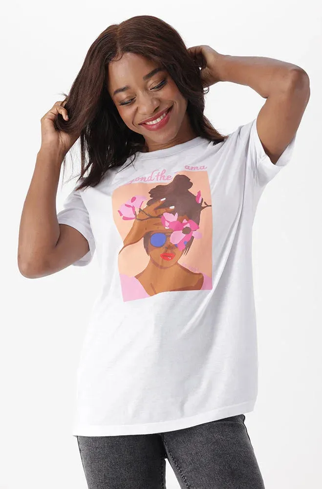 Jade Graphic Print Boyfriend Tee _ 150859 _ White sold by Dunns