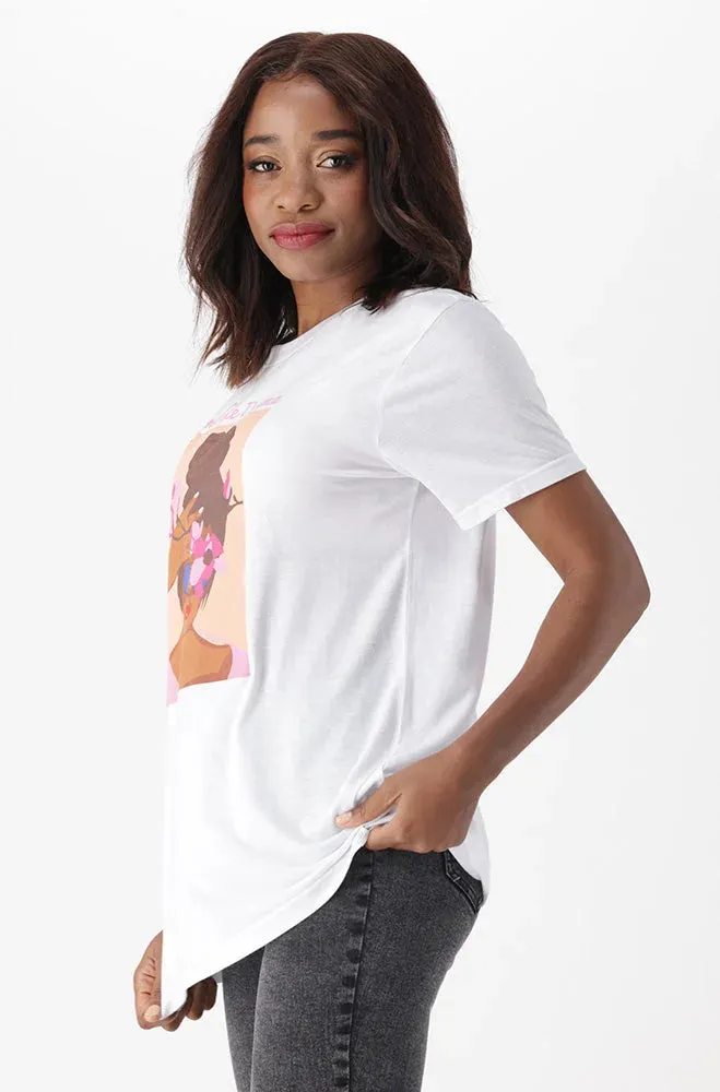 Jade Graphic Print Boyfriend Tee _ 150859 _ White sold by Dunns product image thumbnail 2