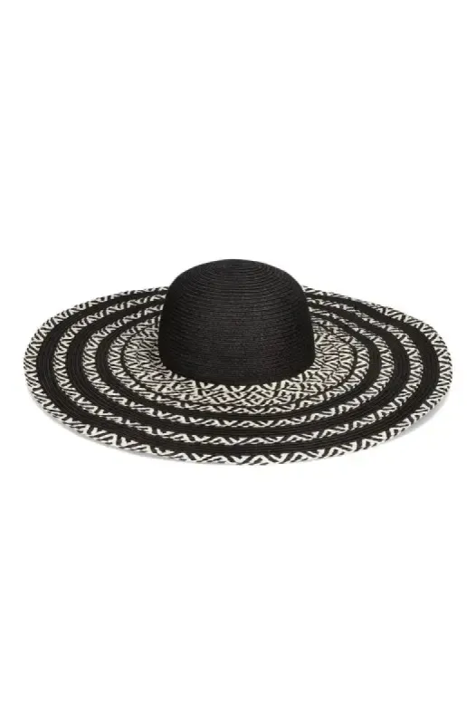 Kourtney Woven Sunhat _ 140359 _ Black sold by Dunns