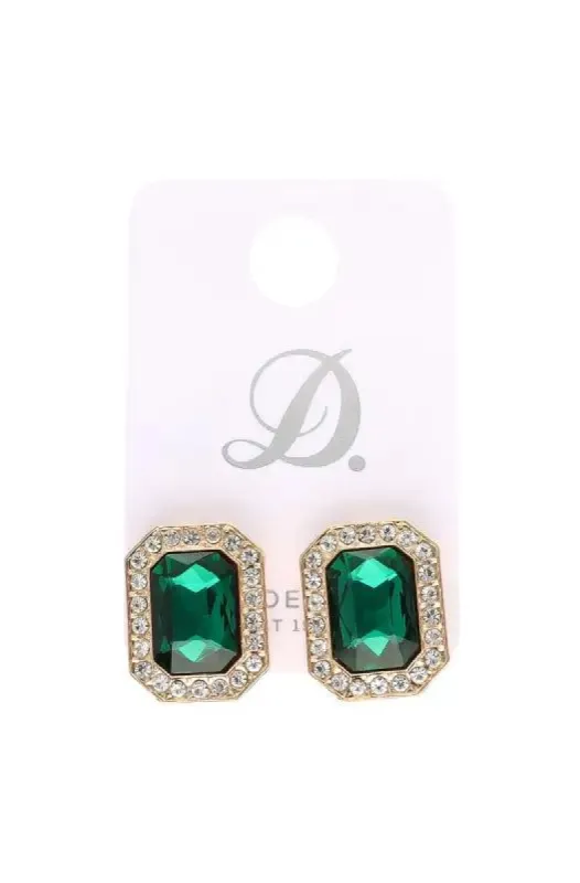Lucy Diamante Single Earing _ 141736 _ Emerald sold by Dunns