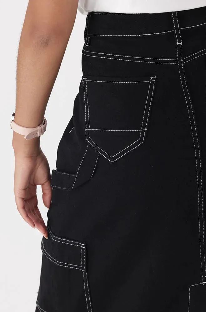 Rae Utility Denim Skirt _ 149155 _ Black sold by Dunns product image thumbnail 4